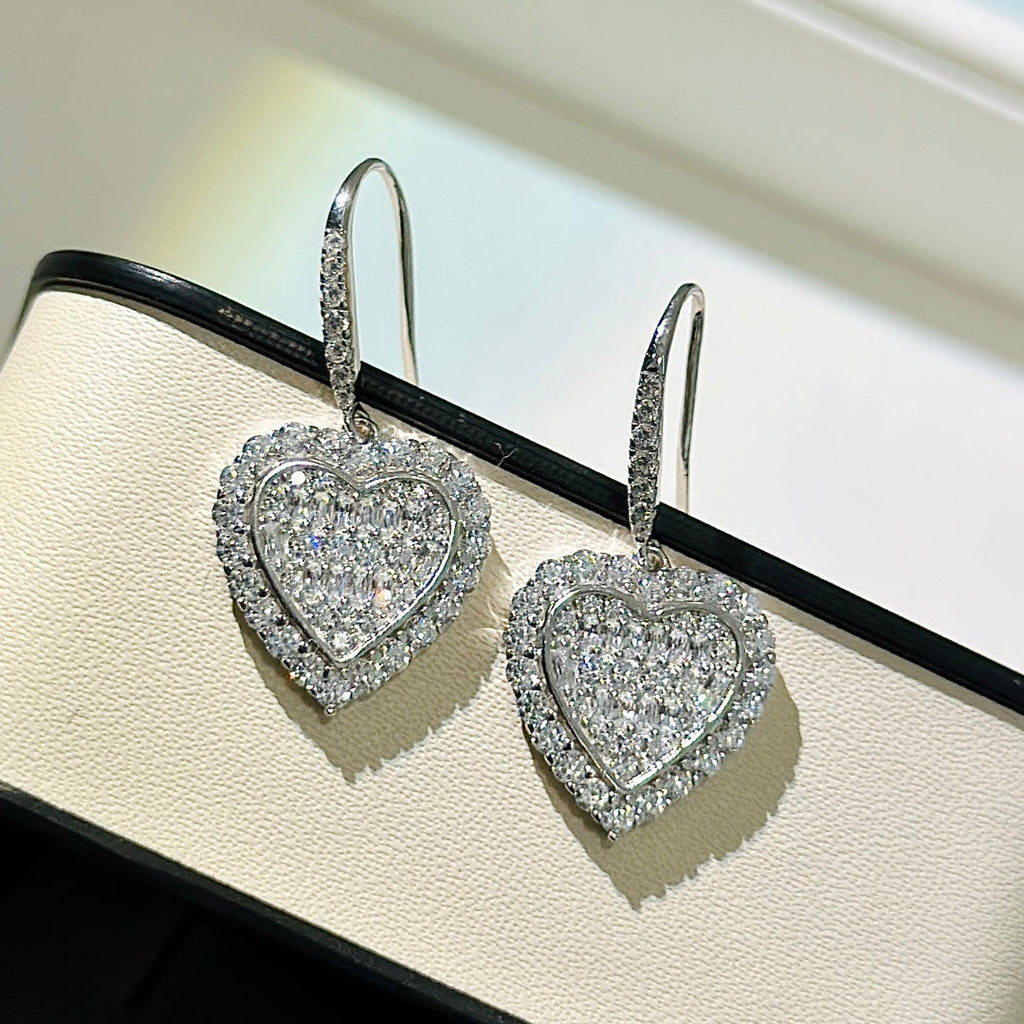 Tiffany Heart Diamonds 18K Gold Earrings