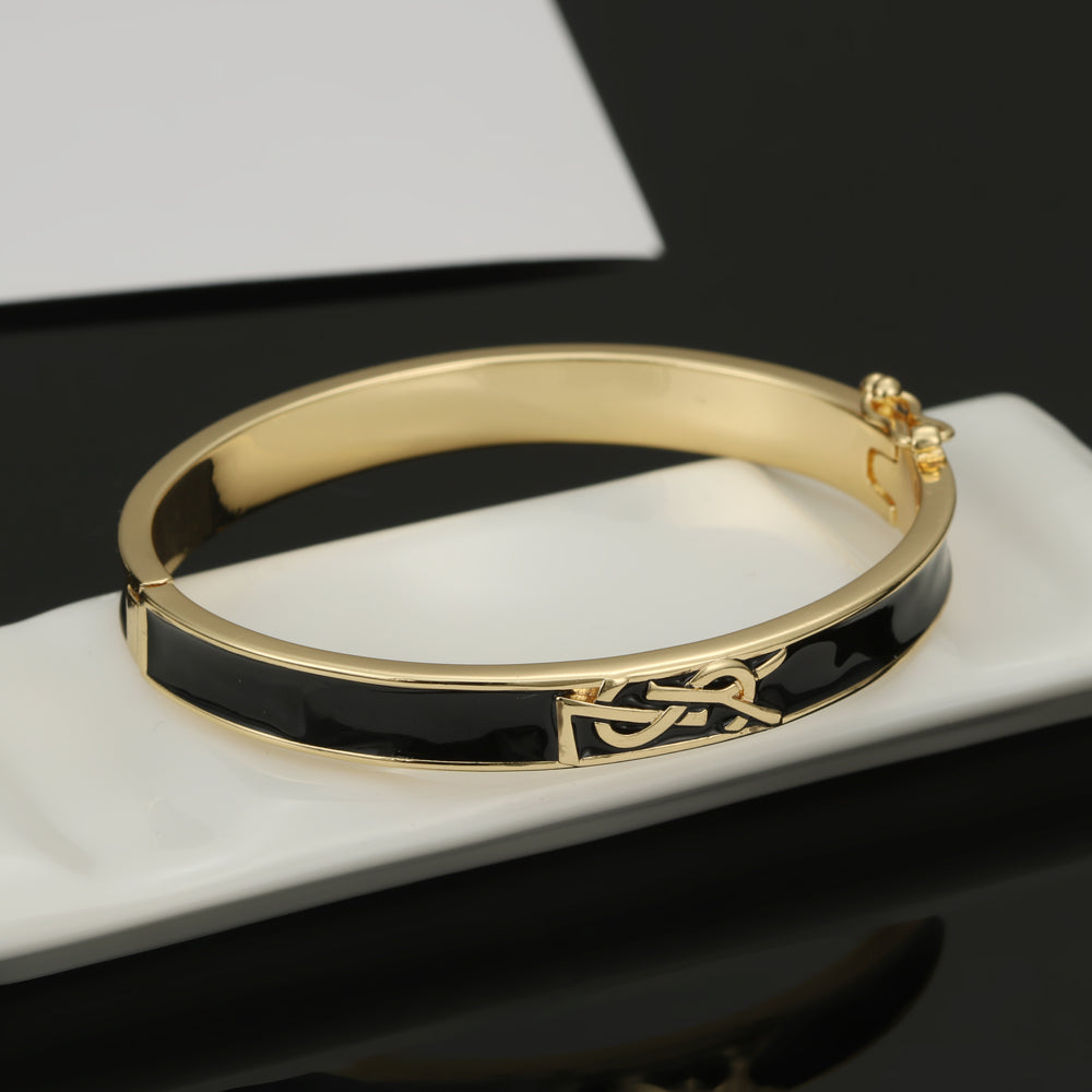 YSL Black 18K Gold Bracelet