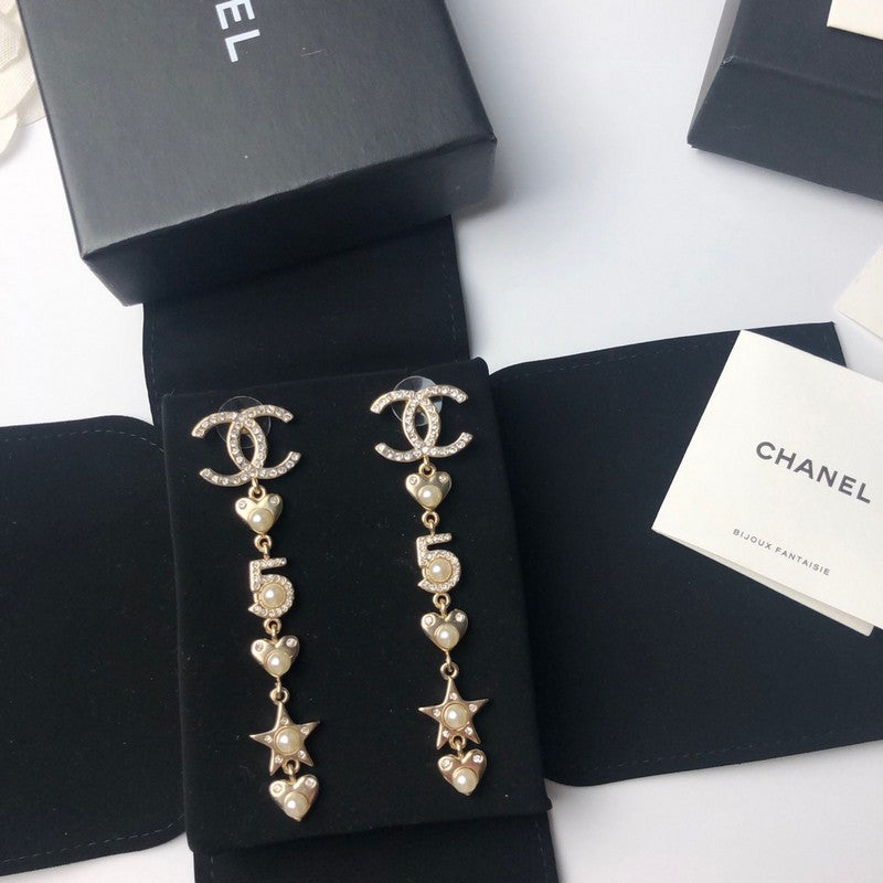 Chanel No.5 Long 18K Gold Earrings
