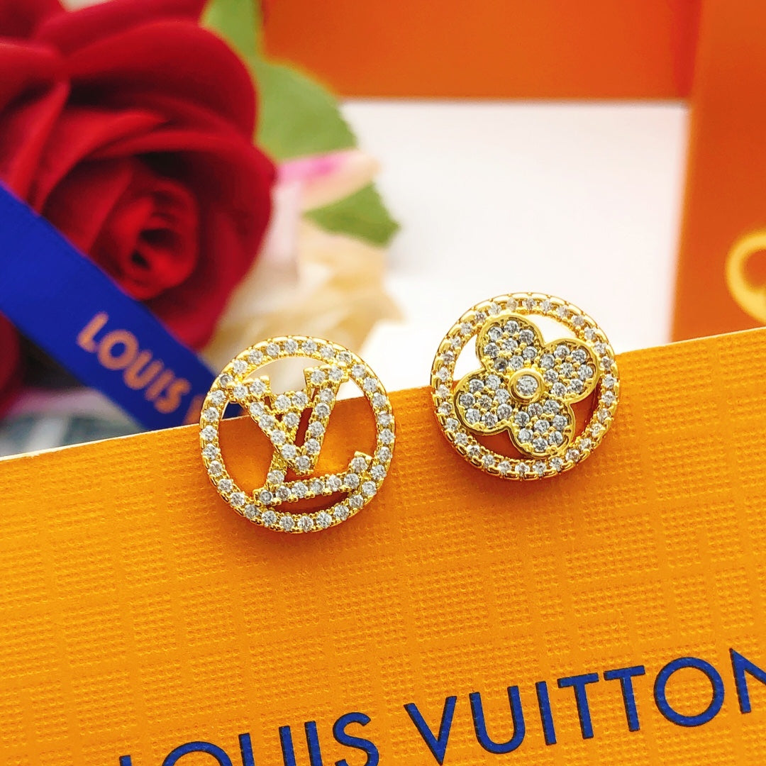 Louis Vuitton Blossom Diamond 18K Gold Earrings