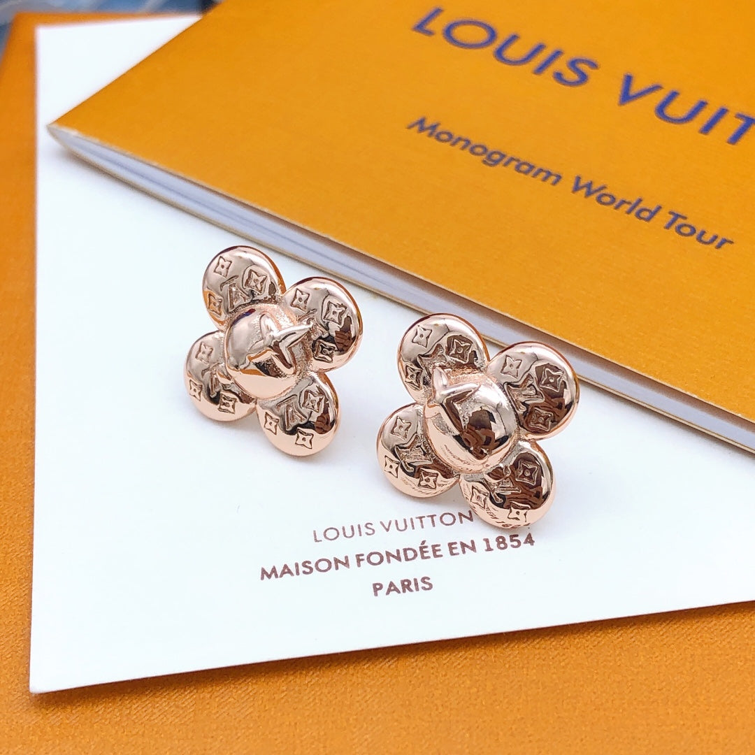 Louis Vuitton Vivienne 18K Gold Earrings