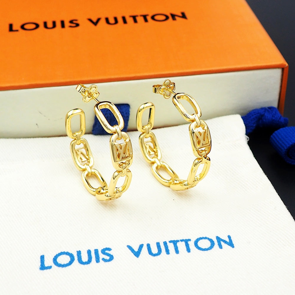 Louis Vuitton My Chain 18K Gold Earrings