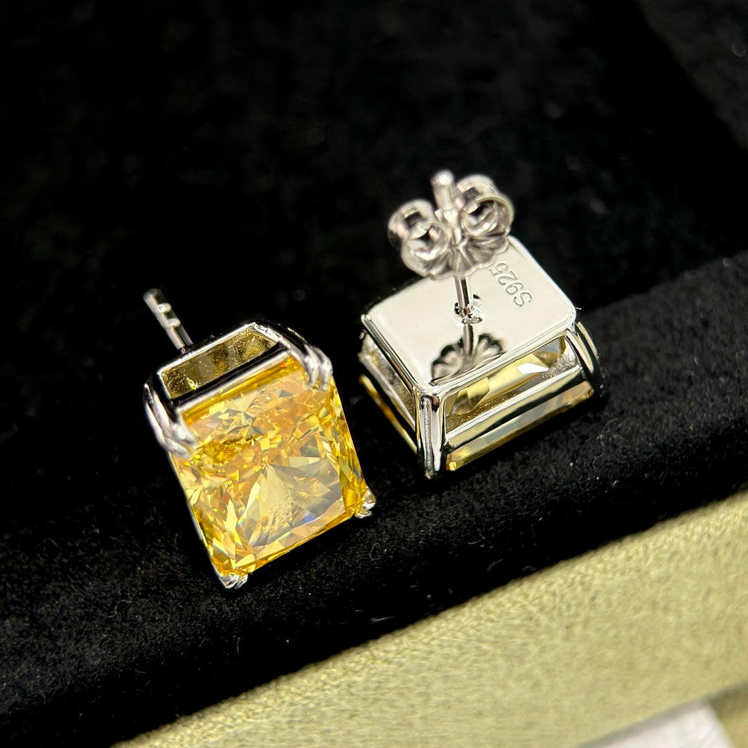 Tiffany Yellow Crystal 18K Gold Earrings