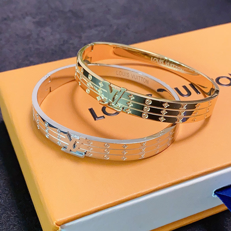 Louis Vuitton Vintage Monogram 18K Gold Bracelet