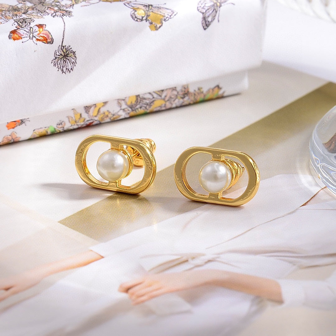 Dior Petit Jolie Mini Stud 18K Gold Earrings