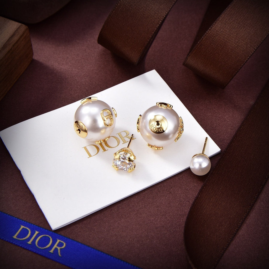 Dior Tribales Pearl 18K Gold Earrings