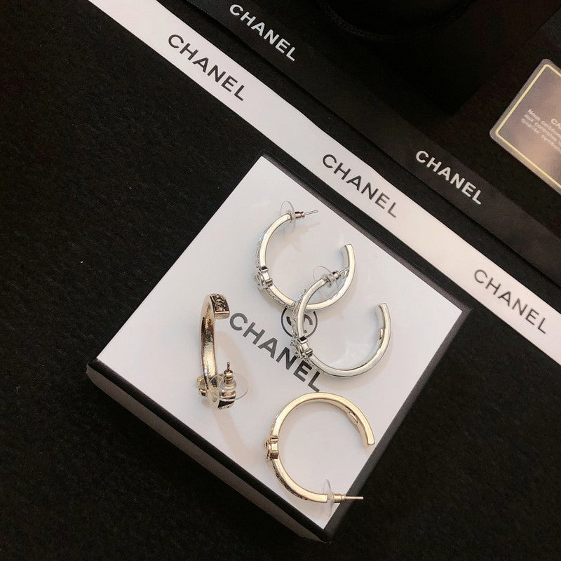 Chanel Circle 18K Gold Earrings