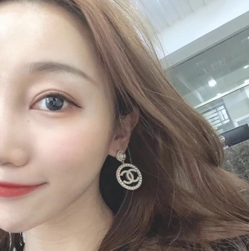 Chanel Pearl 18K Gold Earrings