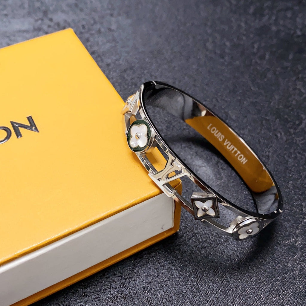 Louis Vuitton Crystal Studded 18K Gold Bracelet