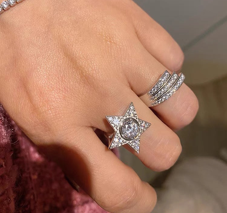 Chanel Comete Diamonds 18K Gold Ring