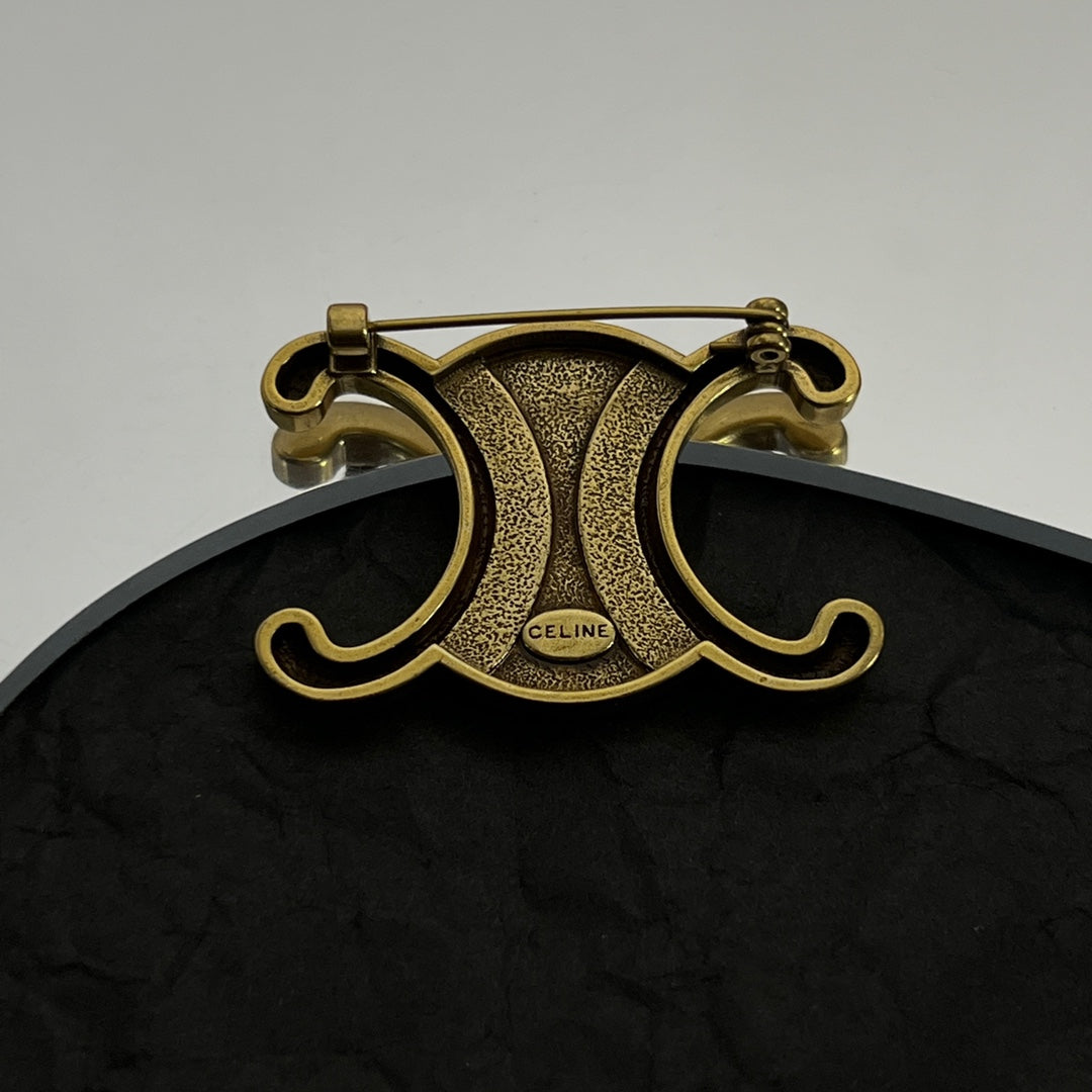 Celine Vintage 18K Gold Brooch