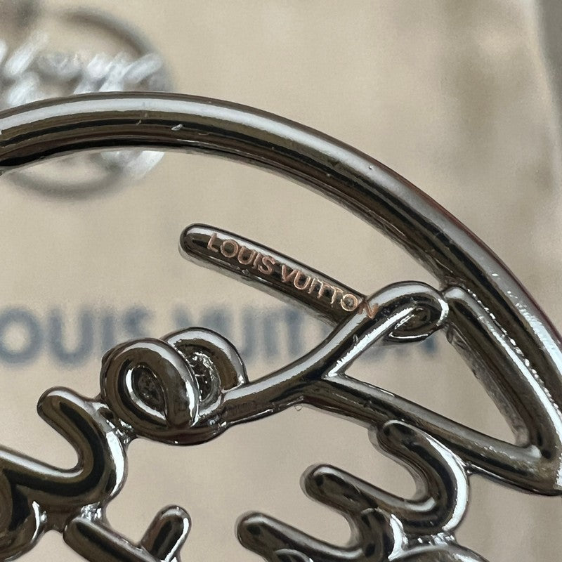 Louis Vuitton Script Gold 18K Gold Earrings