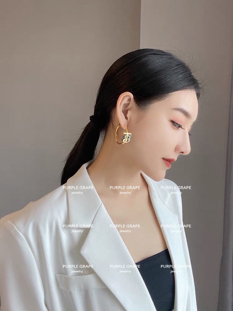 Balenciaga 18K Gold Earrings