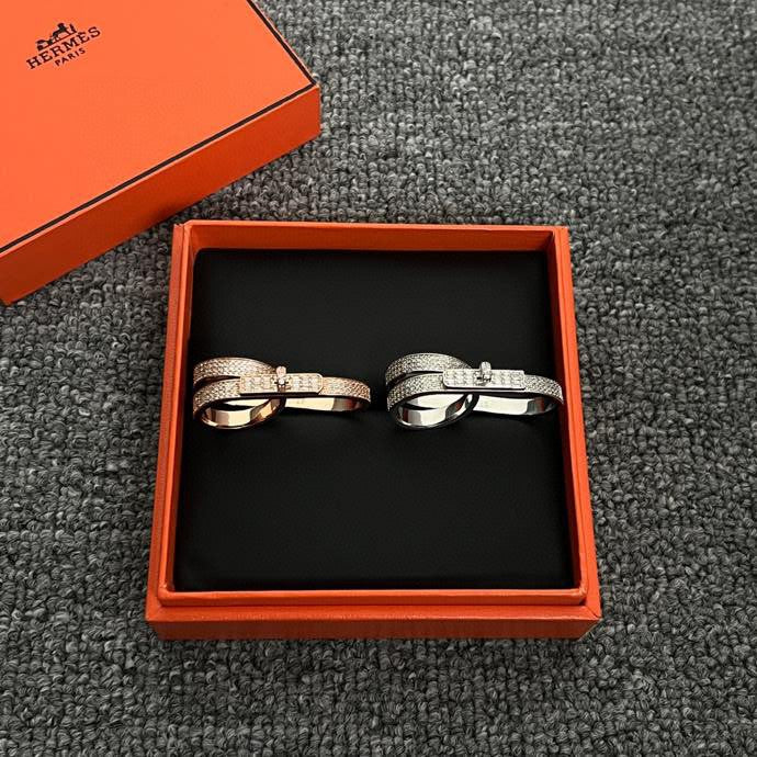 Hermes Kelly Gavroche Double 18K Gold Ring