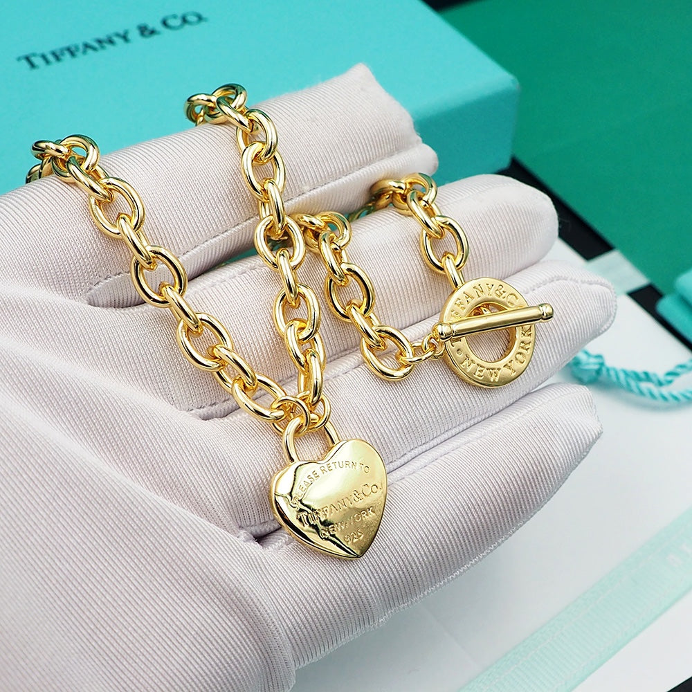 Tiffany Tag Chain 18K Gold Necklace