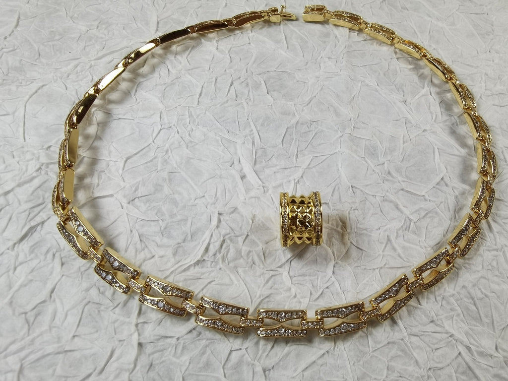 B.zero1 Diamonds Chain Link 18K Gold Necklace
