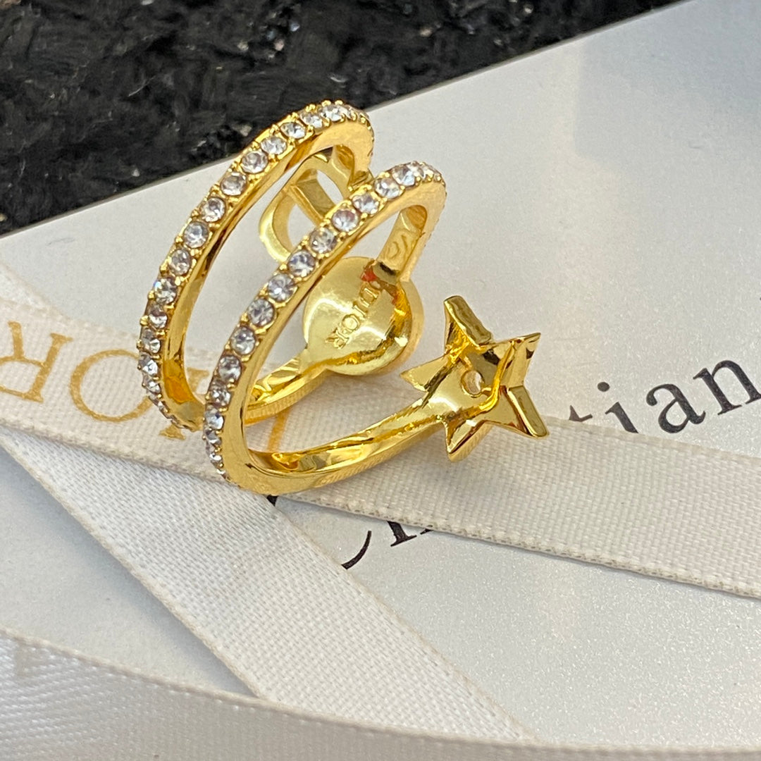 Dior Star Pearl 18K Gold Ring