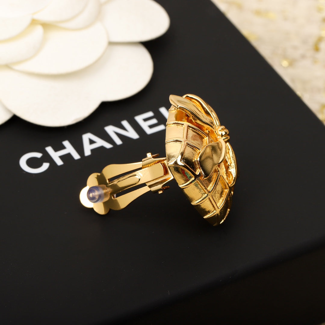 Chanel Vintage 18K Gold Earrings