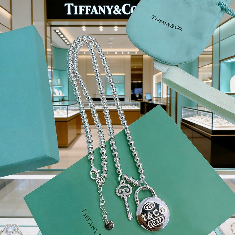 Tiffany Return to 1837 Lock 18K Gold Necklace