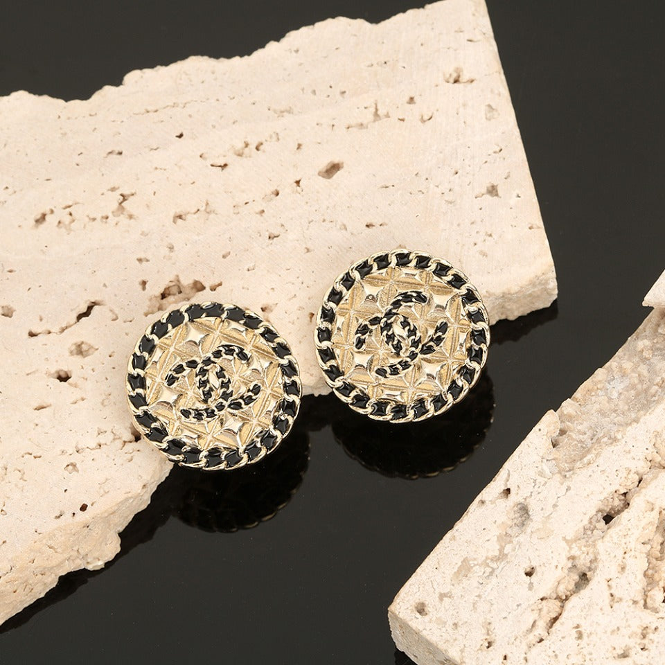 Chanel Strass 18K Gold Earrings