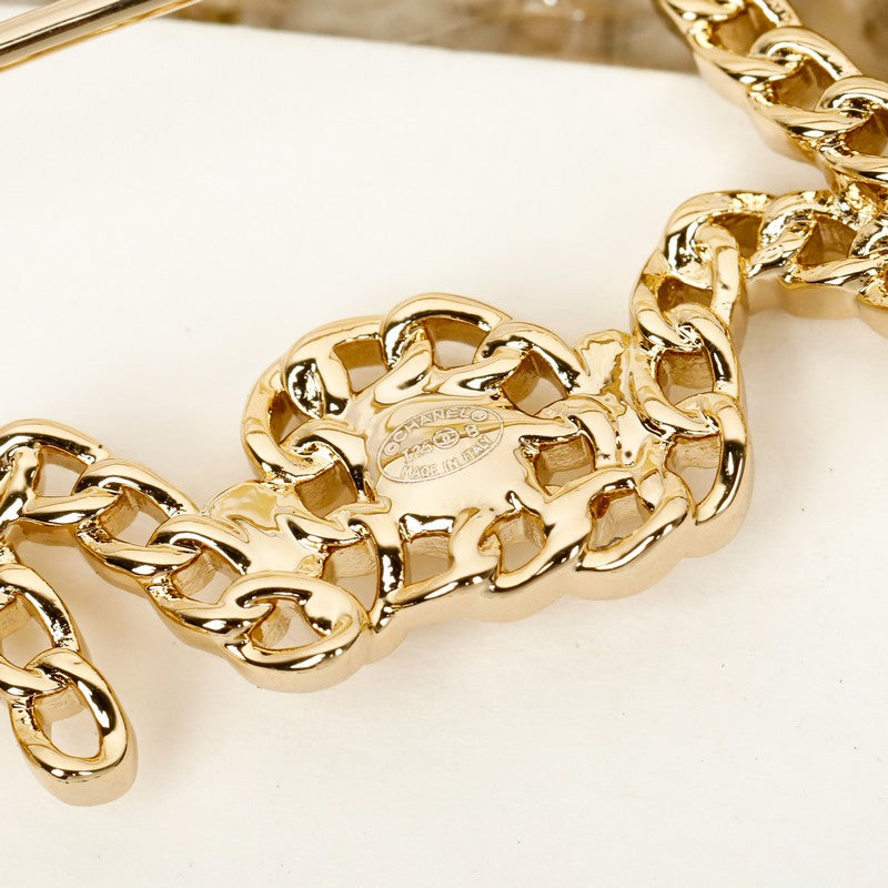 Chanel Leather Gold 18K Gold Brooch