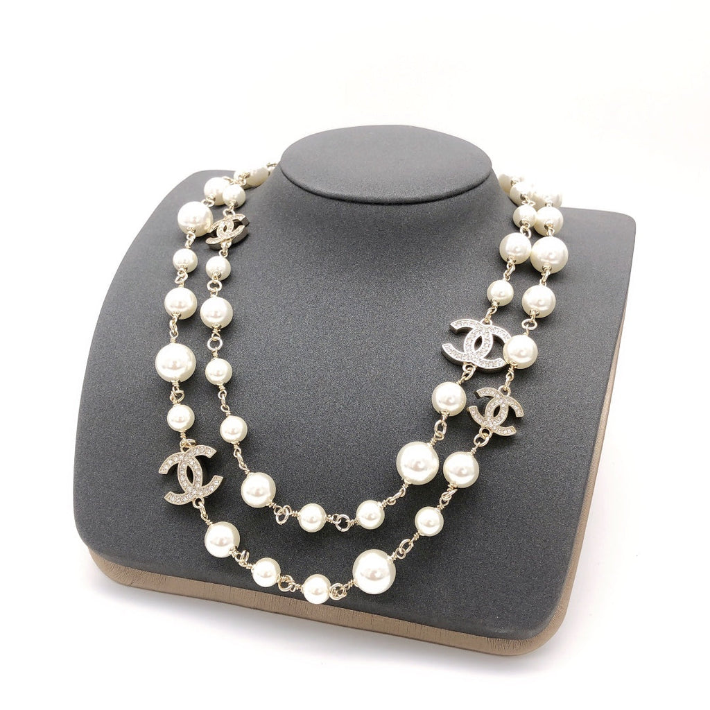 Chanel Long Pearls 18K Gold Necklace