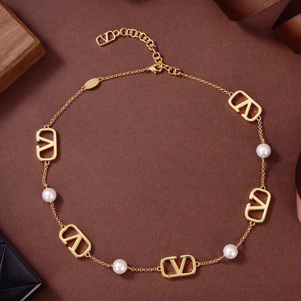 Valentino VLogo 18K Gold Necklace