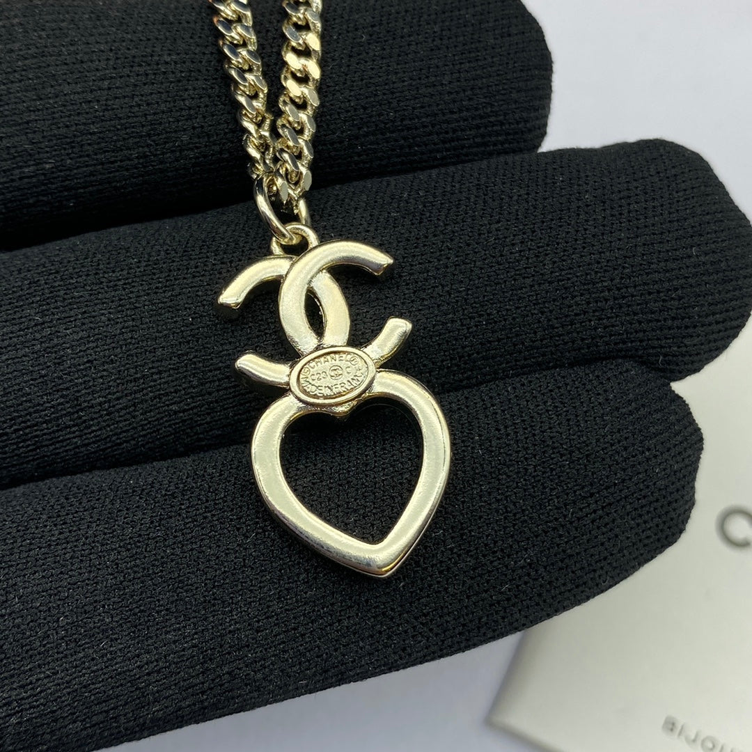 Chanel Heart Chain 18K Gold Necklace