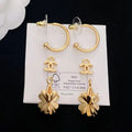 Chanel Flowers 18K Gold Earrings