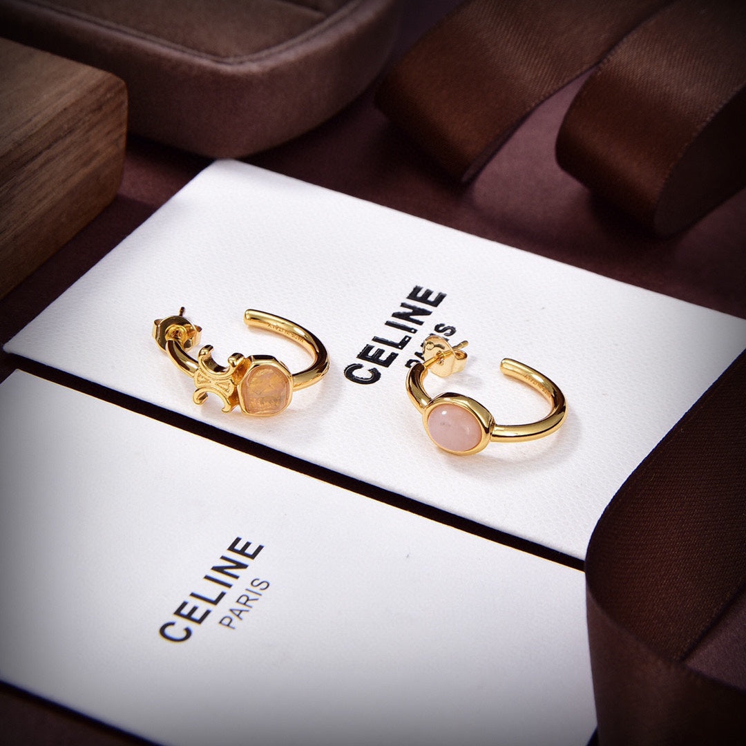 Celine Indie Hoops 18K Gold Earrings