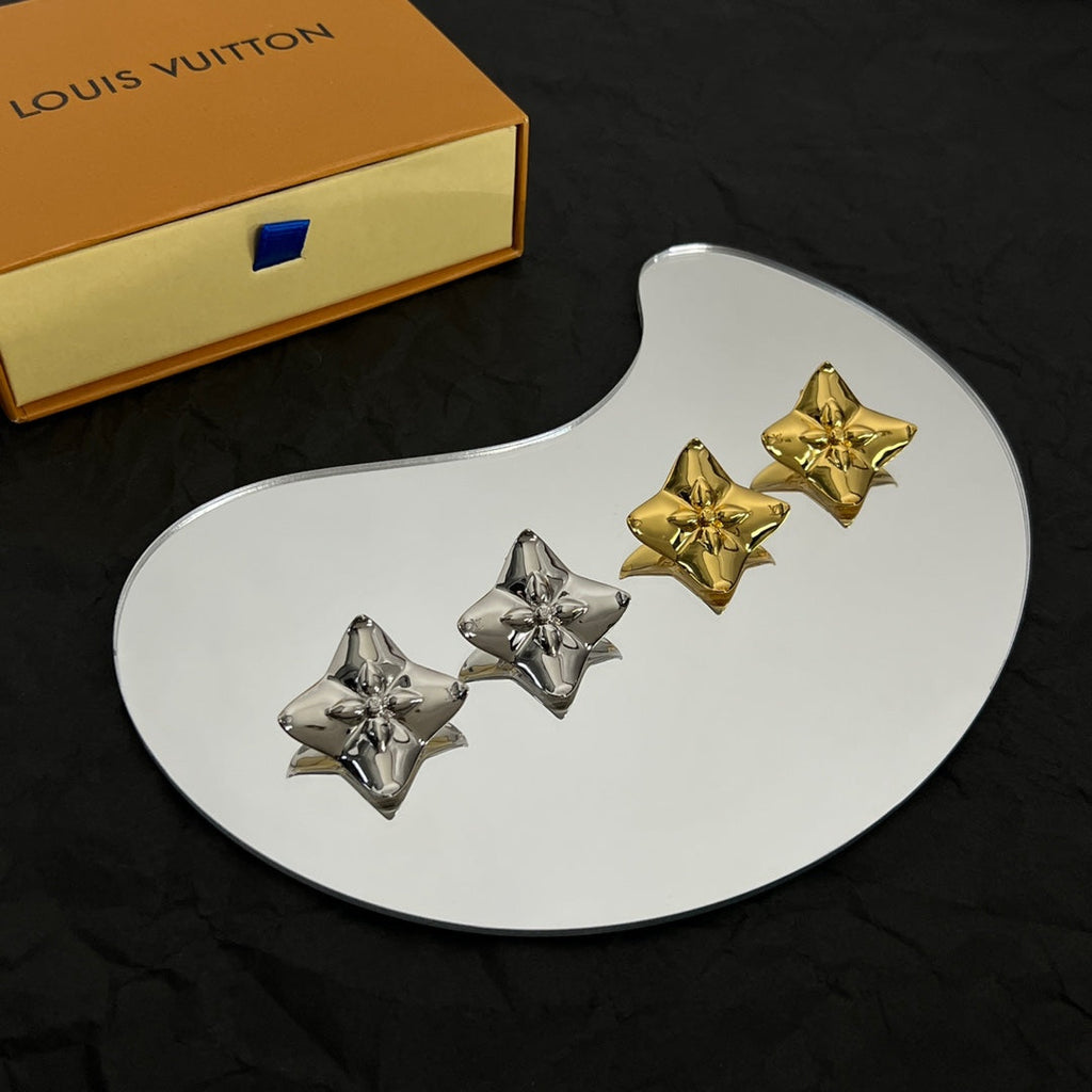Louis Vuitton Futura 18K Gold Earrings