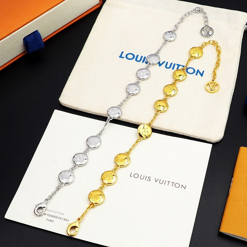 Louis Vuitton Studs Sautoir 18K Gold Bracelet