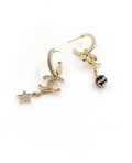 Chanel Pearl Long Pendant 18K Gold Earrings