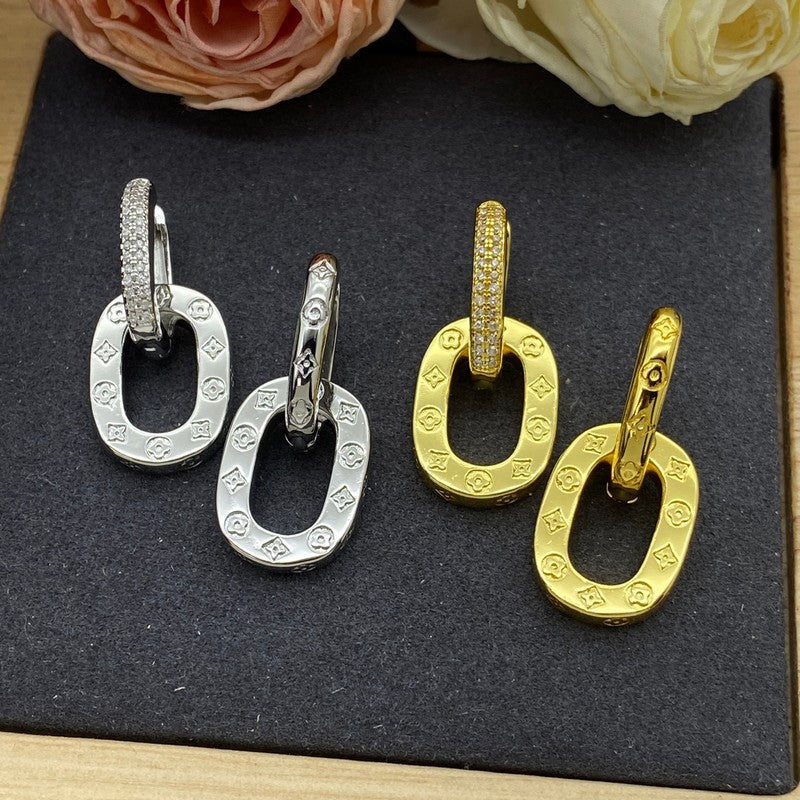 Louis Vuitton Circle 18K Gold Earrings