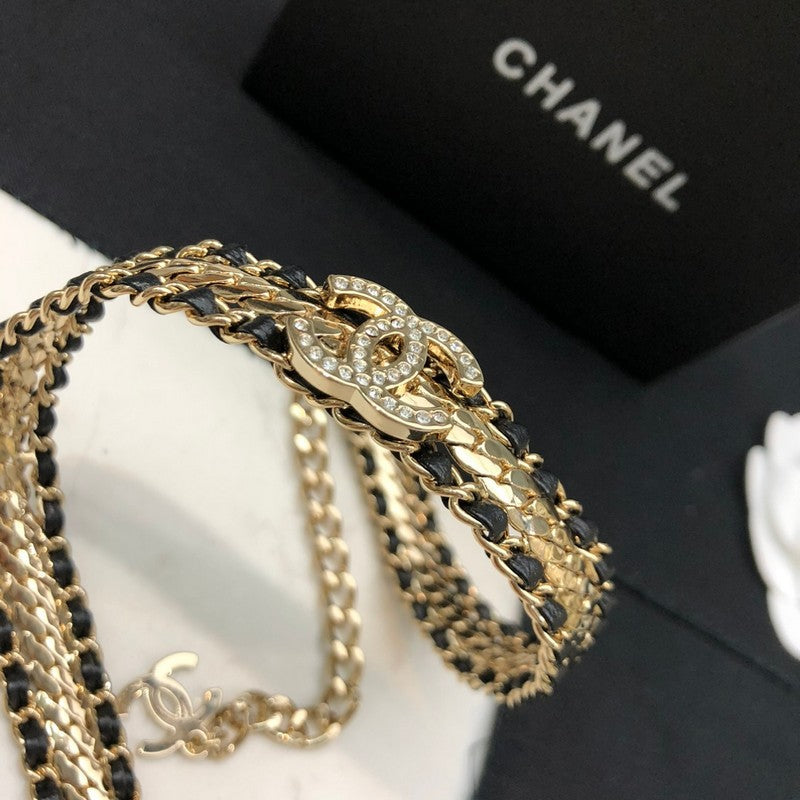 Chanel Strass 18K Gold Necklace