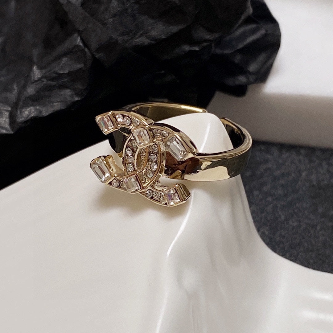 Chanel Crystals 18K Gold Ring