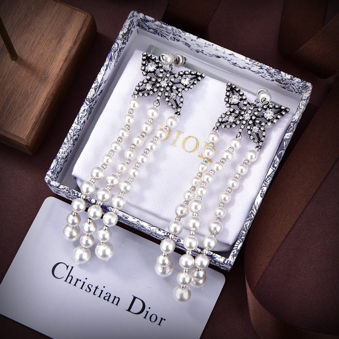 Dior Papillon De Nuit 18K Gold Earrings