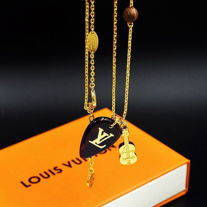 Louis Vuitton Picks Pendant 18K Gold Necklace