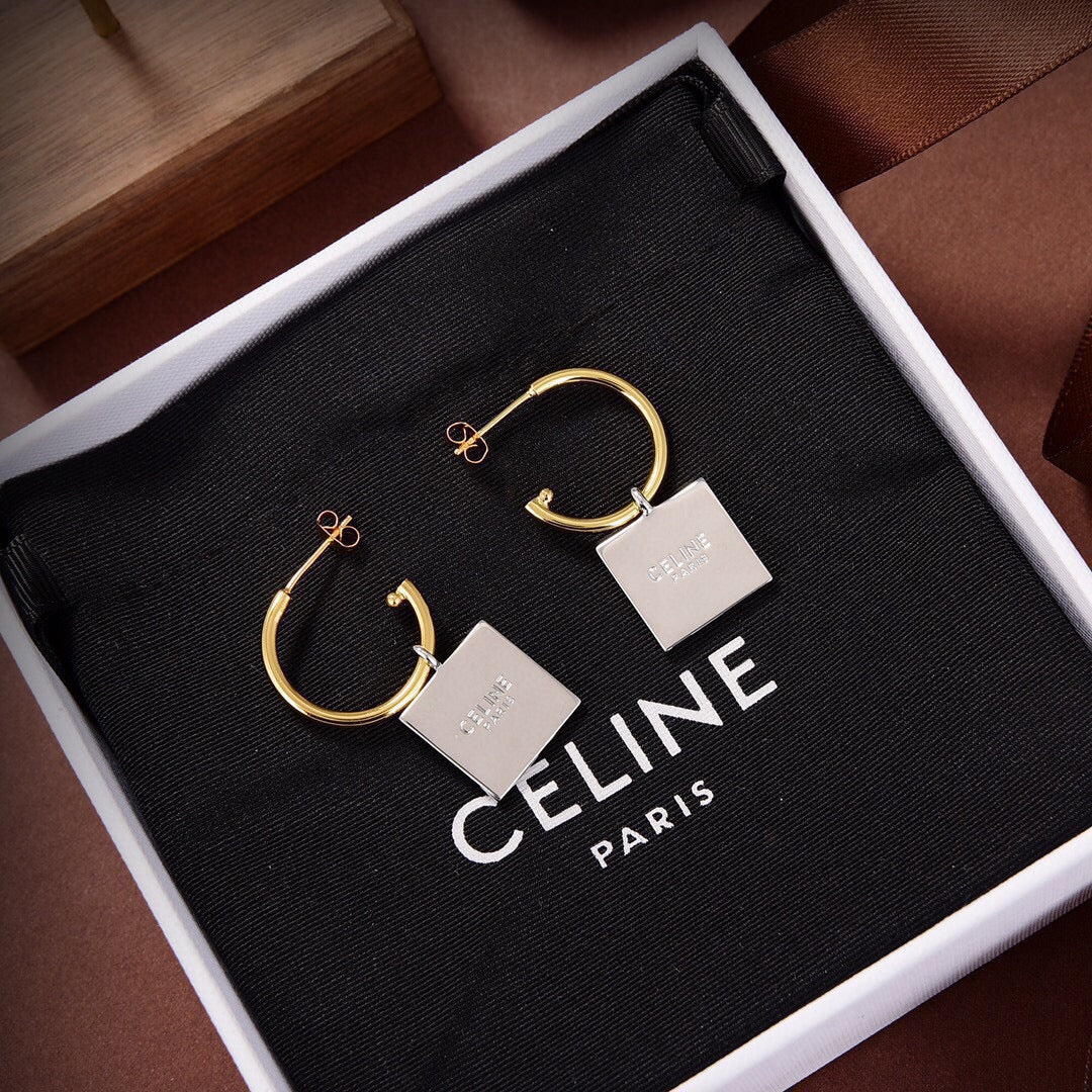 Celine Hoops 18K Gold Earrings