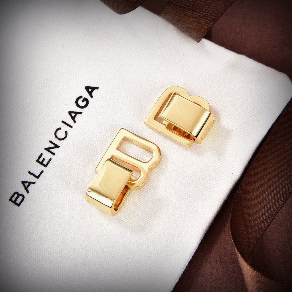 Balenciaga 18K Gold Earrings