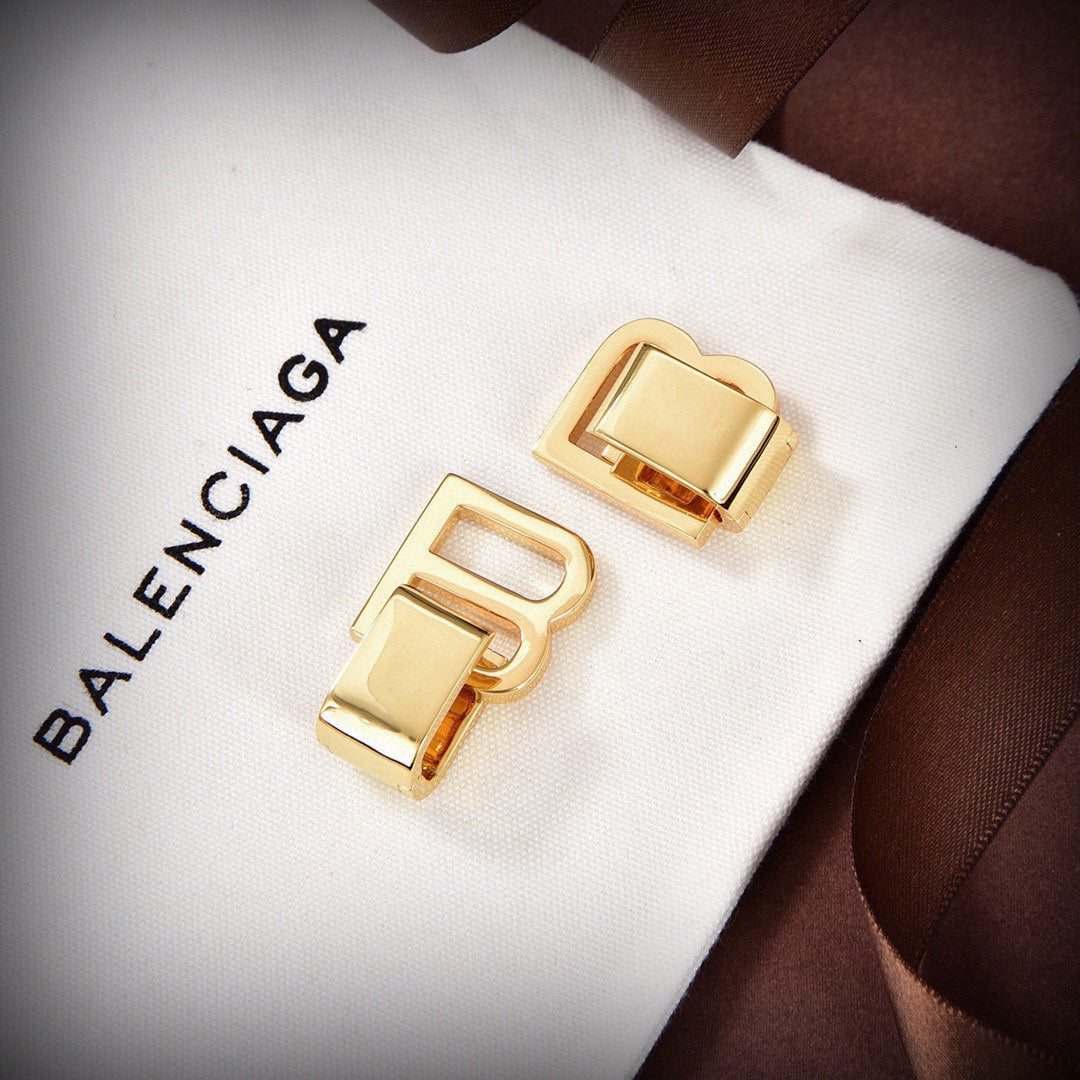 Balenciaga 18K Gold Earrings