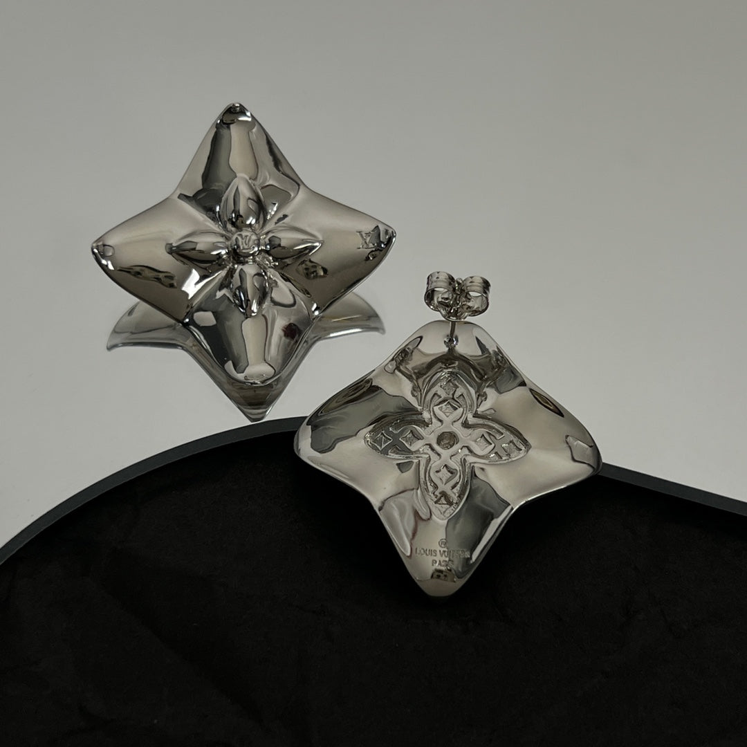 Louis Vuitton Futura 18K Gold Earrings