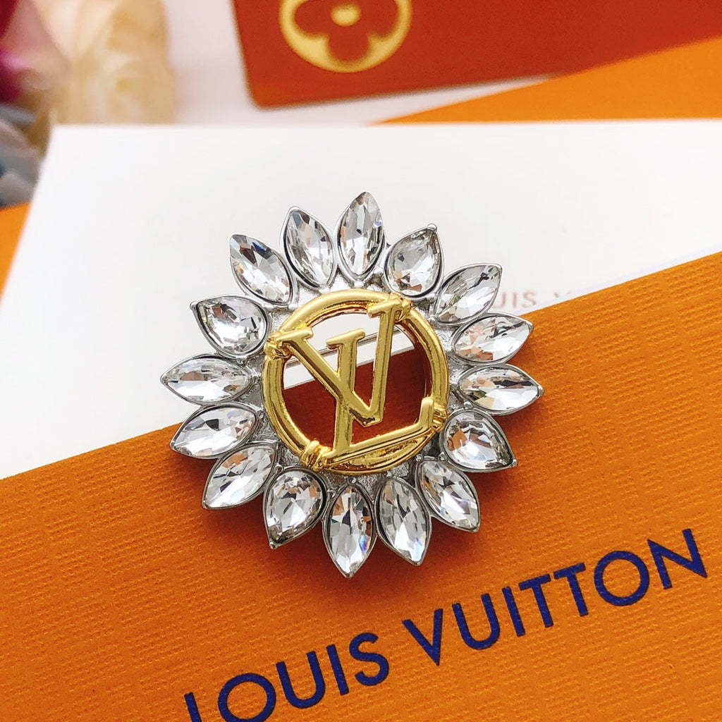 Louis Vuitton Sunflower 18K Gold Brooch
