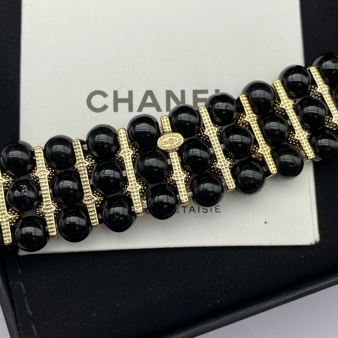 Chanel Strass Choker 18K Gold Necklace