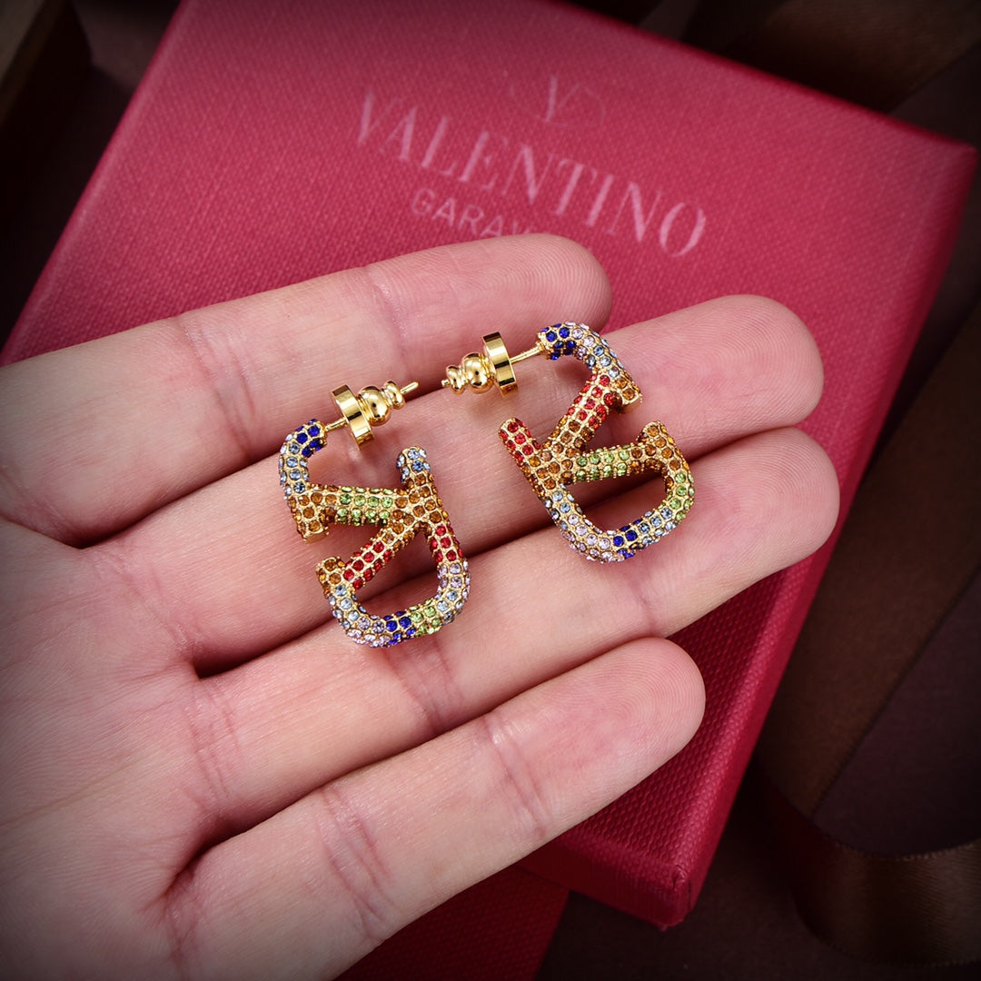 Valentino Valentino Signature 18K Gold Earrings