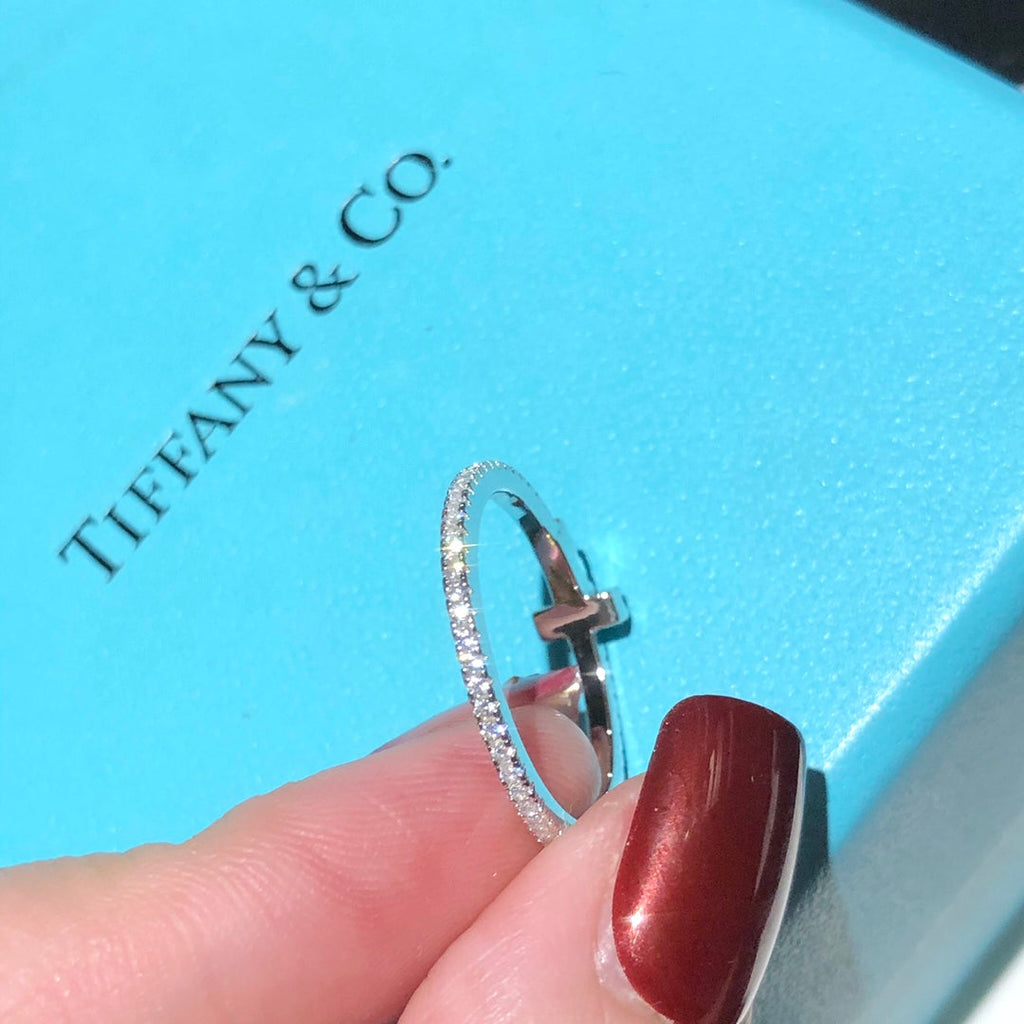 Tiffany Diamond Wire 18K Gold Ring