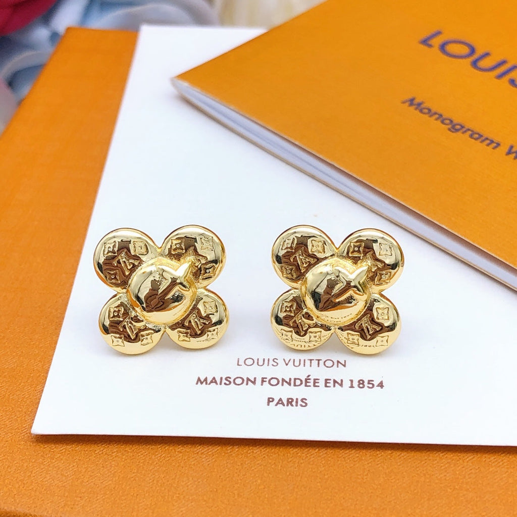 Louis Vuitton Vivienne 18K Gold Earrings