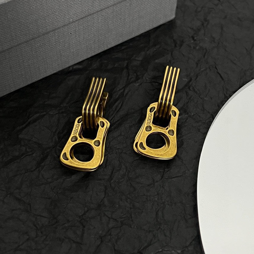 Balenciaga 18K Gold Earrings