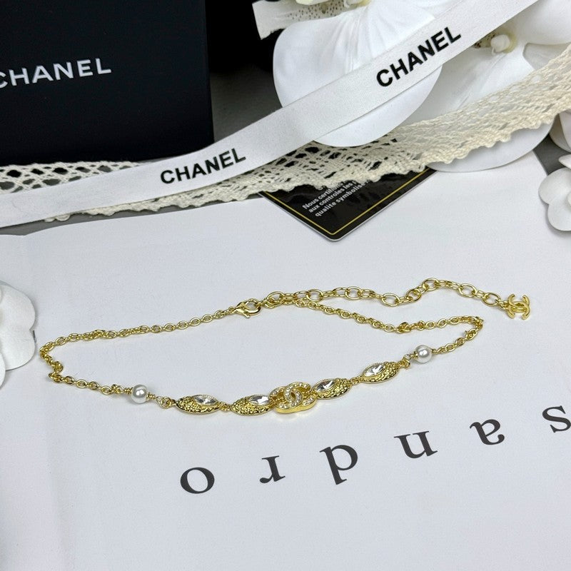 Chanel 26C Crystal Gold 18K Gold Necklace