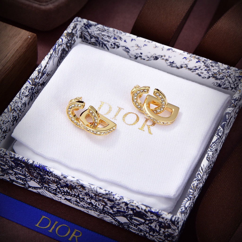 Dior Lock 18K Gold Earrings